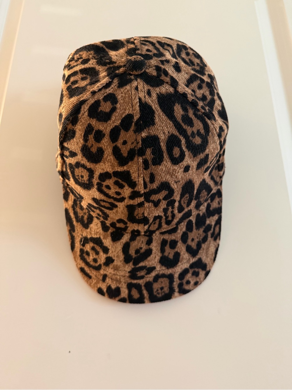 Leopard Print Women's Baseball Cap - Brown/Black